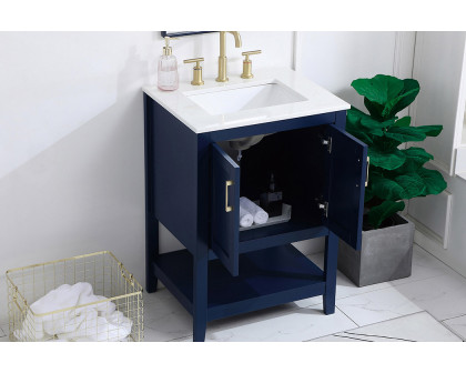 Elegant Bathroom Vanity - Blue (VF16024BL)