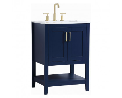 Elegant Bathroom Vanity - Blue (VF16024BL)