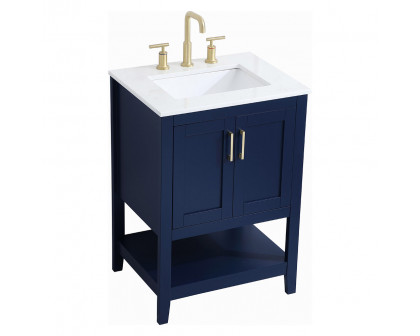 Elegant Bathroom Vanity - Blue (VF16024BL)