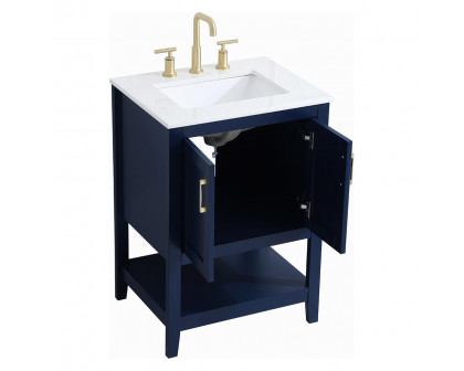 Elegant Bathroom Vanity - Blue (VF16024BL)