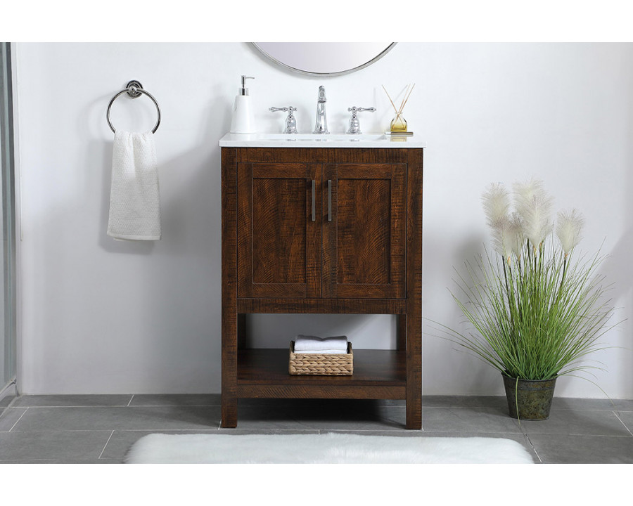 Elegant Bathroom Vanity - Espresso (VF16024EX)