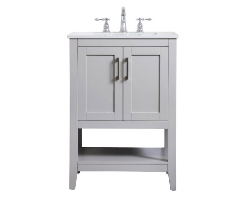 Elegant Bathroom Vanity - Gray (VF16024GR)