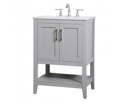 Elegant Bathroom Vanity - Gray (VF16024GR)