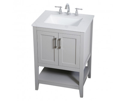 Elegant Bathroom Vanity - Gray (VF16024GR)