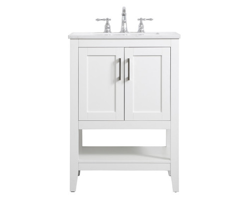 Elegant Bathroom Vanity - White (VF16024WH)