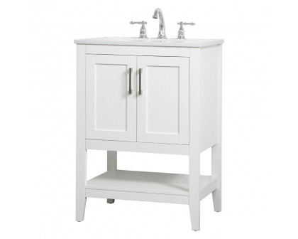 Elegant Bathroom Vanity - White (VF16024WH)