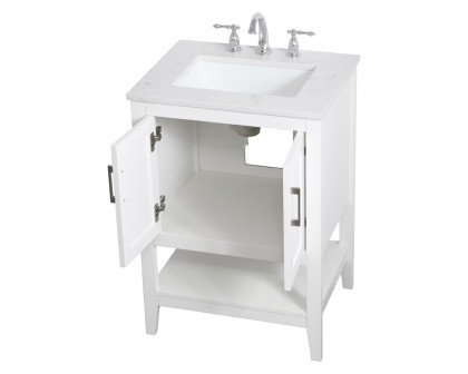 Elegant Bathroom Vanity - White (VF16024WH)