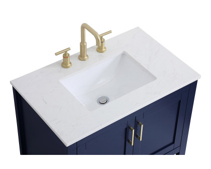 Elegant Bathroom Vanity - Blue (VF16030BL)