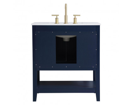 Elegant Bathroom Vanity - Blue (VF16030BL)