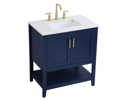 Elegant Bathroom Vanity - Blue (VF16030BL)