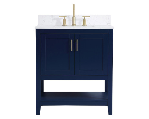 Elegant Bathroom Vanity - Blue (VF16030BL-BS)