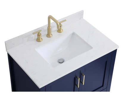 Elegant Bathroom Vanity - Blue (VF16030BL-BS)