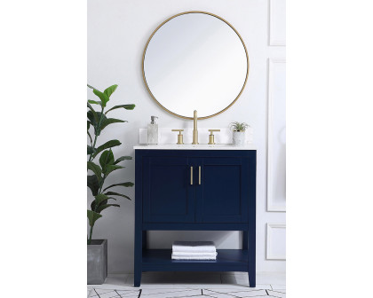 Elegant Bathroom Vanity - Blue (VF16030BL-BS)