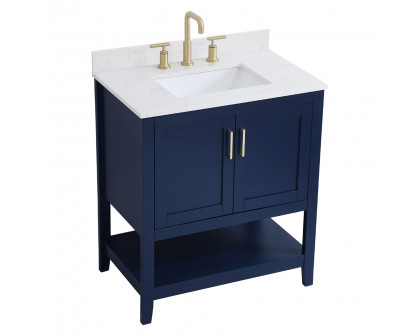 Elegant Bathroom Vanity - Blue (VF16030BL-BS)