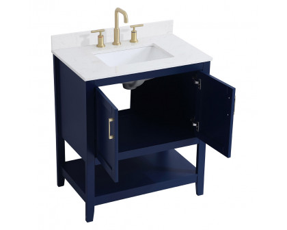 Elegant Bathroom Vanity - Blue (VF16030BL-BS)