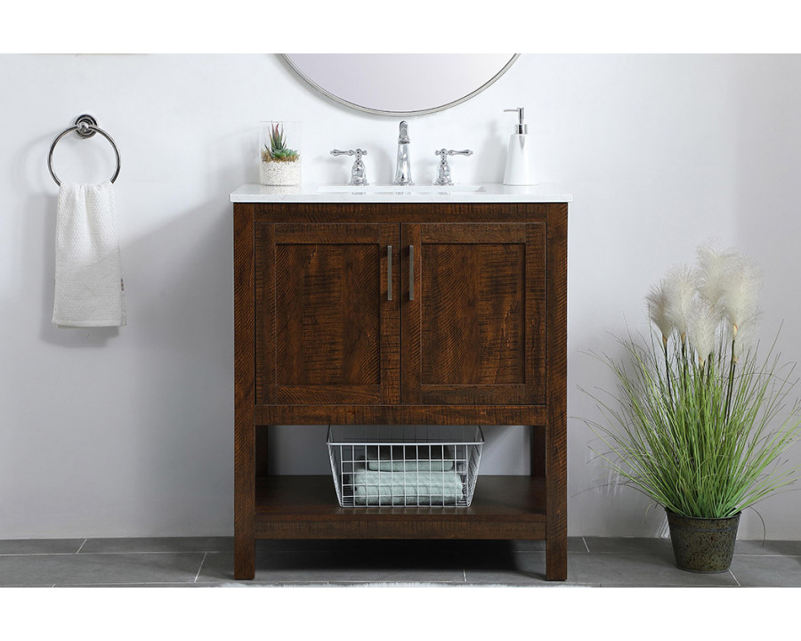 Elegant Bathroom Vanity - Espresso (VF16030EX)