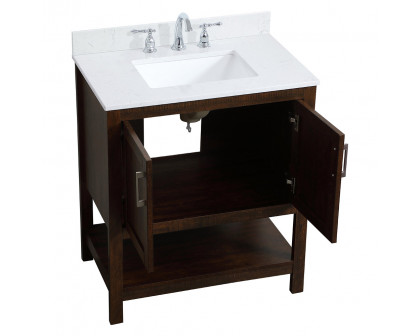 Elegant Bathroom Vanity - Espresso (VF16030EX-BS)