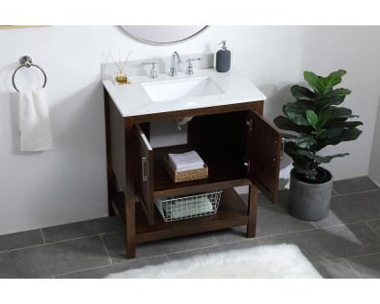 Elegant Bathroom Vanity - Espresso (VF16030EX-BS)