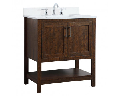 Elegant Bathroom Vanity - Espresso (VF16030EX-BS)