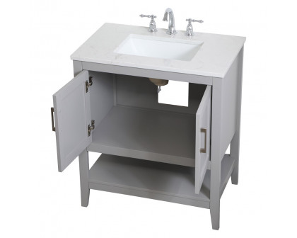 Elegant Bathroom Vanity - Gray (VF16030GR)