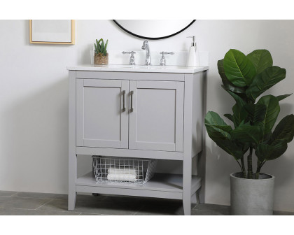 Elegant Bathroom Vanity - Gray (VF16030GR-BS)