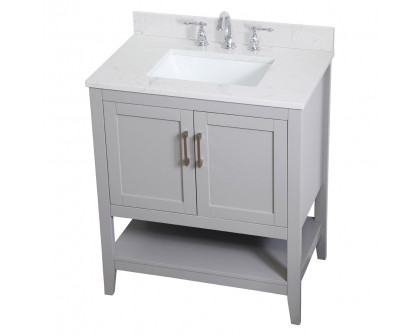 Elegant Bathroom Vanity - Gray (VF16030GR-BS)