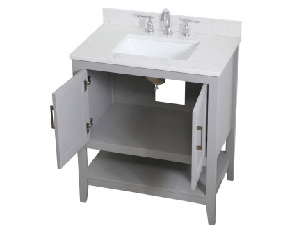 Elegant Bathroom Vanity - Gray (VF16030GR-BS)