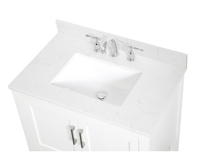 Elegant Bathroom Vanity - White (VF16030WH-BS)