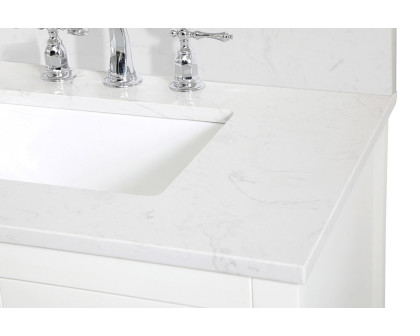 Elegant Bathroom Vanity - White (VF16030WH-BS)