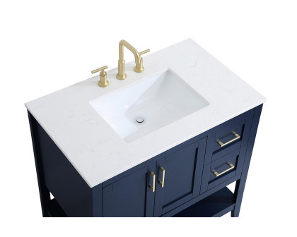 Elegant Bathroom Vanity - Blue (VF16036BL)