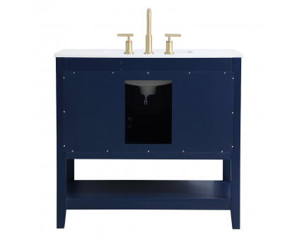 Elegant Bathroom Vanity - Blue (VF16036BL)