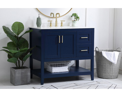 Elegant Bathroom Vanity - Blue (VF16036BL)