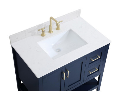 Elegant Bathroom Vanity - Blue (VF16036BL-BS)