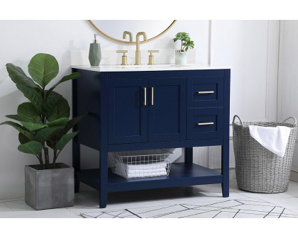 Elegant Bathroom Vanity - Blue (VF16036BL-BS)