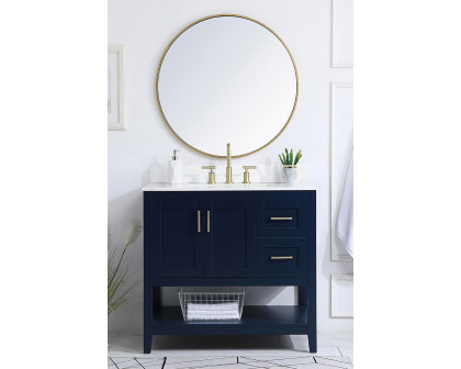 Elegant Bathroom Vanity - Blue (VF16036BL-BS)