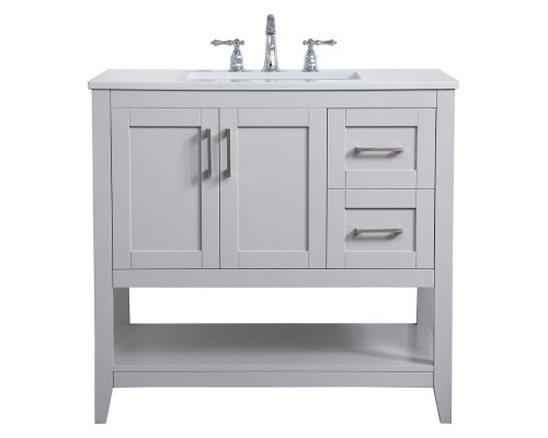 Elegant Bathroom Vanity - Gray (VF16036GR)