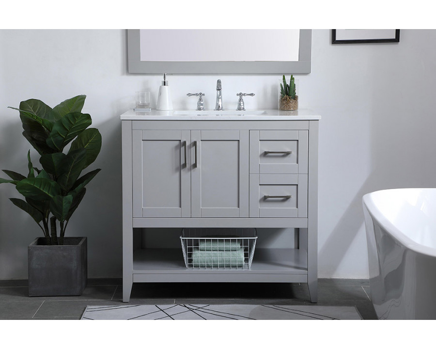 Elegant Bathroom Vanity - Gray (VF16036GR)