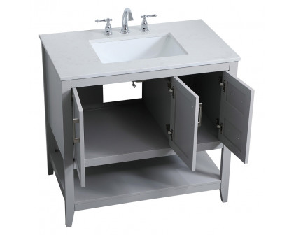 Elegant Bathroom Vanity - Gray (VF16036GR)