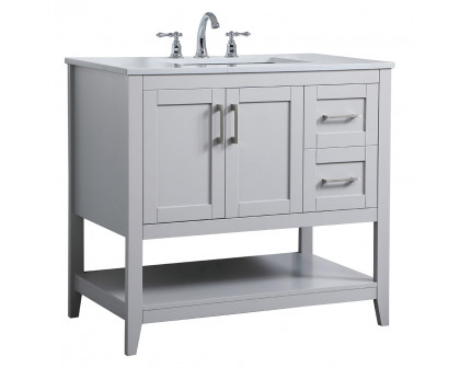 Elegant Bathroom Vanity - Gray (VF16036GR)