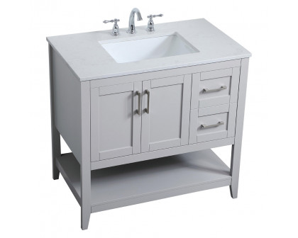 Elegant Bathroom Vanity - Gray (VF16036GR)