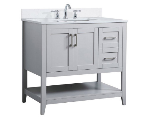 Elegant Bathroom Vanity - Gray (VF16036GR-BS)