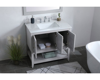 Elegant Bathroom Vanity - Gray (VF16036GR-BS)