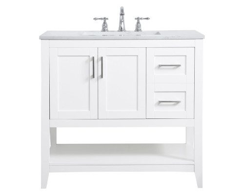 Elegant Bathroom Vanity - White (VF16036WH)