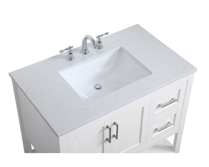 Elegant Bathroom Vanity - White (VF16036WH)