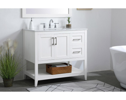 Elegant Bathroom Vanity - White (VF16036WH)