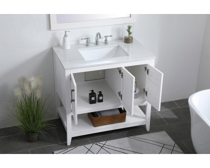 Elegant Bathroom Vanity - White (VF16036WH)