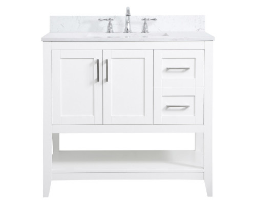 Elegant Bathroom Vanity - White (VF16036WH-BS)