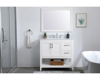 Elegant Bathroom Vanity - White (VF16036WH-BS)