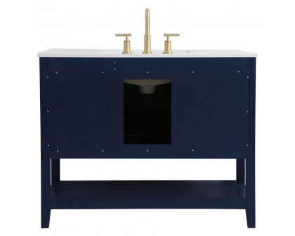 Elegant Bathroom Vanity - Blue (VF16042BL)