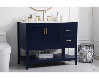 Elegant Bathroom Vanity - Blue (VF16042BL)